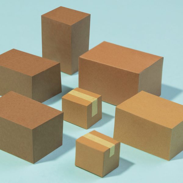 high-angle-boxes-with-blue-background